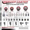 Service Caster 3'' Red Polyurethane Wheel Swivel 7/16'' Grip Ring Stem Caster with Brake SCC-GR20S314-PPUB-RED-TLB-716138 - alternate 2